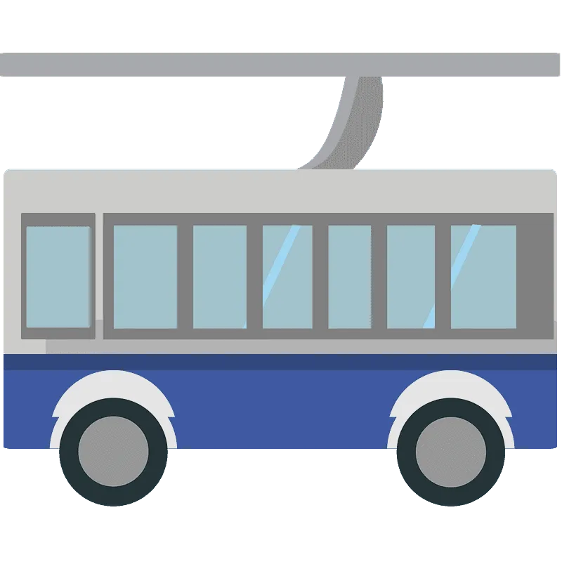 trolleybus pixel icon, retro 8-bit style, free transparent png